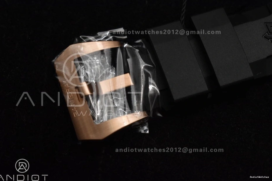 on Best Dial Black P 992 PAM2164 Strap 42mm Submersible Edition Black Rubber VSF WrinkleFree 0211